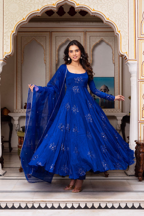 Heavy Coding Work Bollywood Style Gown for girls