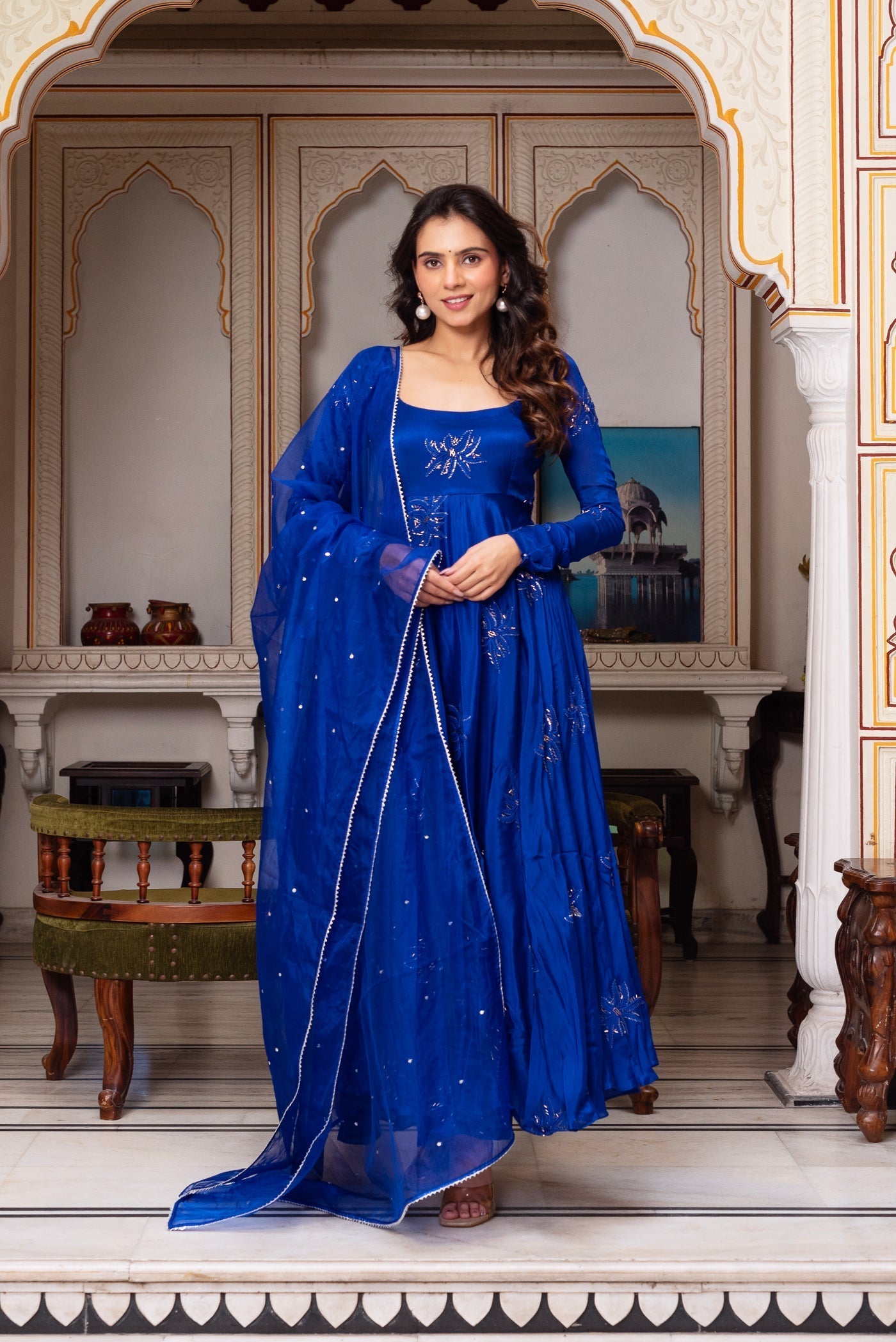 Heavy Coding Work Bollywood Style Gown for girls