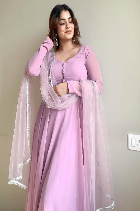 Fashionable Pure Cotton Silk Multi Hand Work Gown Collection for girls