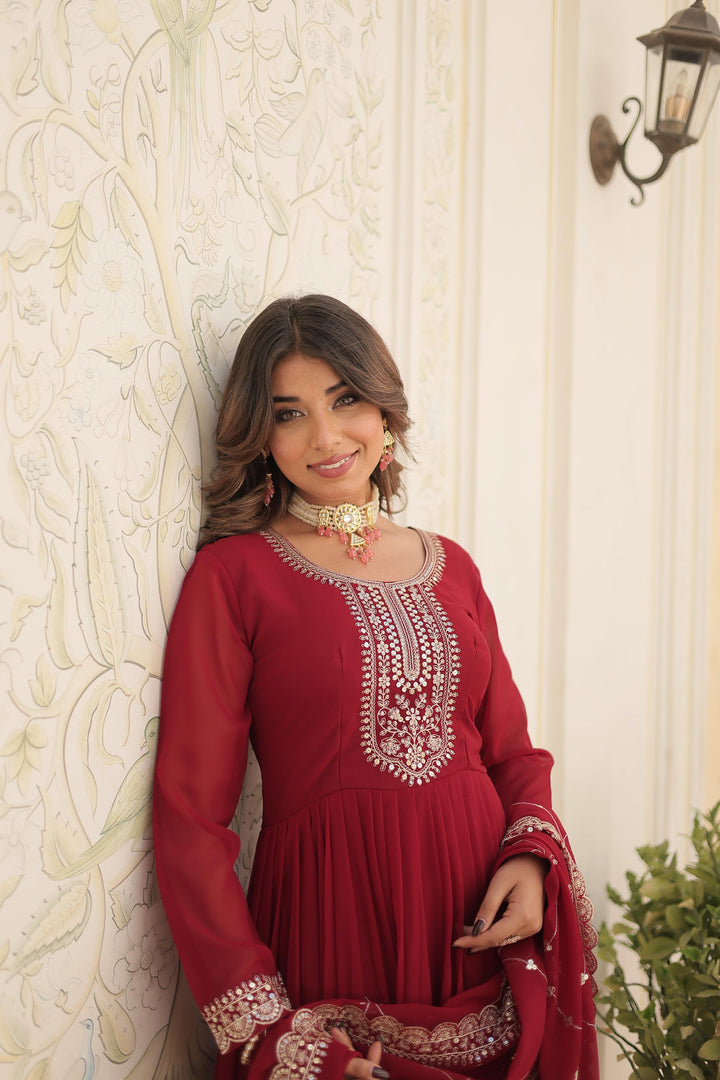 Audacious Party Wear Anarkali Gown for girls