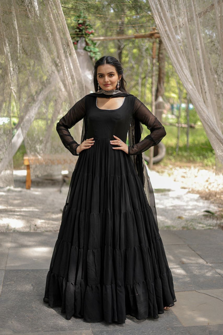 Attractive Heavy Printed Occasion Wear Gown for girls