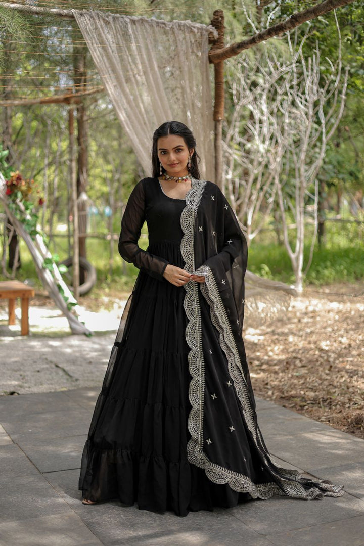 Attractive Heavy Printed Occasion Wear Gown for girls