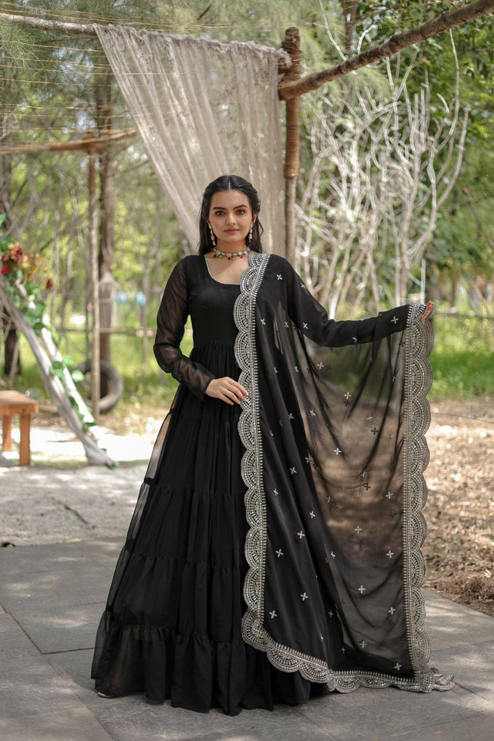 Attractive Heavy Printed Occasion Wear Gown for girls