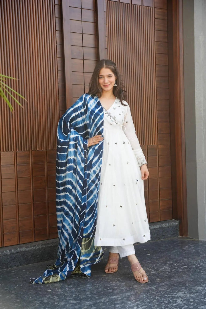 Amazing Round Anarkali Flair South Silk Gown for girls