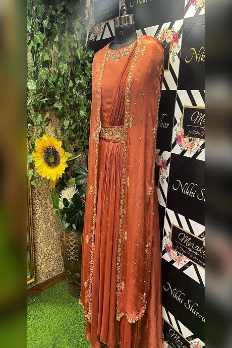 Alluring Heavy Work Gown In Low Rate for girls