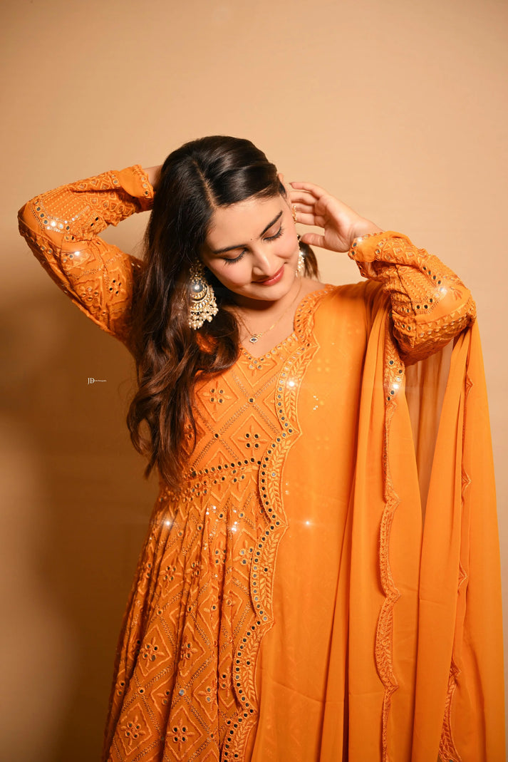 Ambrosial Royal Anarkali Designer Gown Collection for girls