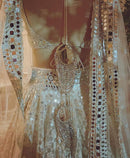 cream Color Designer Lowest Price Lehenga Choli Online for bride