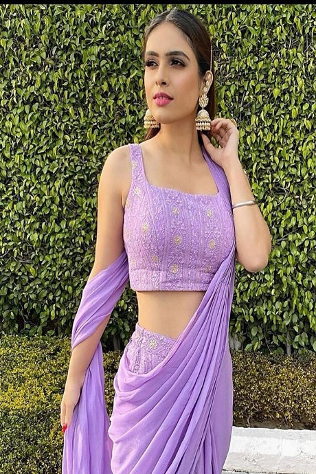 Admiring Embroidery Heavy Work Gown For girls