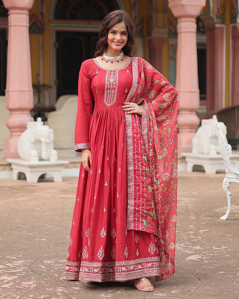 Admirable Designer Heavy Work Stylish Gown for girls