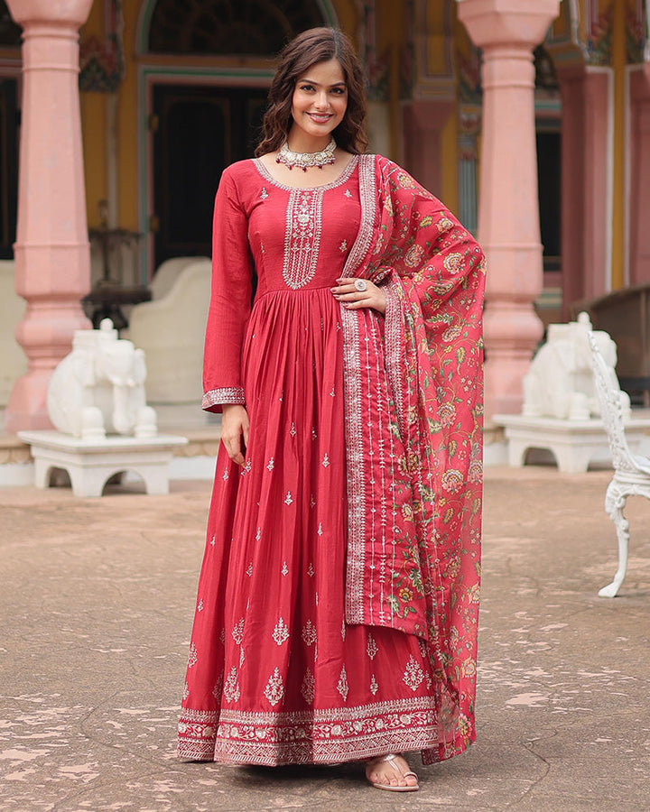 Admirable Designer Heavy Work Stylish Gown for girls