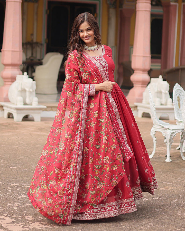 Admirable Designer Heavy Work Stylish Gown for girls