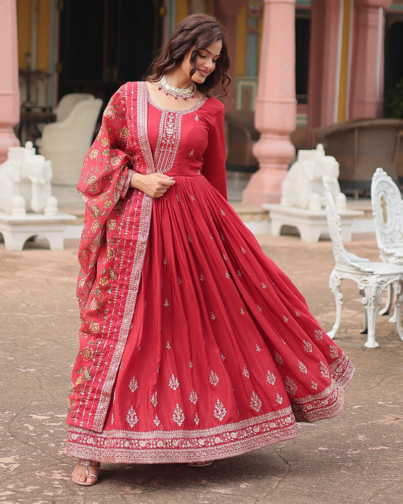 Admirable Designer Heavy Work Stylish Gown for girls
