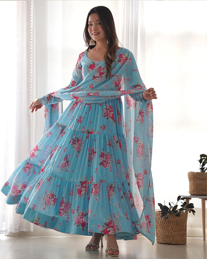 Admirable Heavy Squance Designer Gown for girls