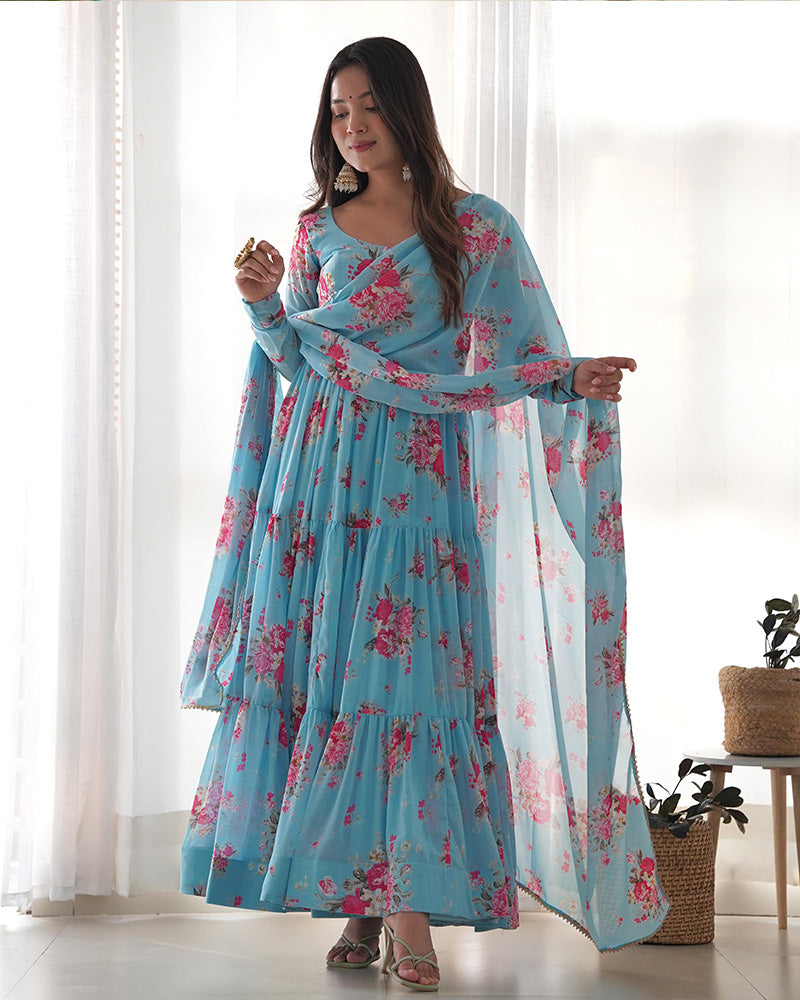 Admirable Heavy Squance Designer Gown for girls
