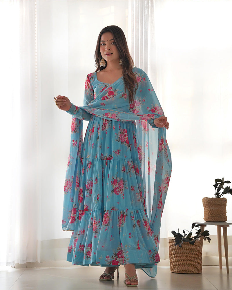 Admirable Heavy Squance Designer Gown for girls