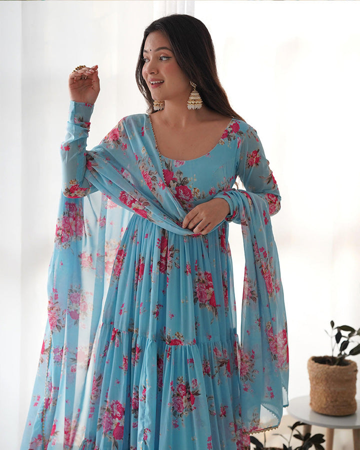 Admirable Heavy Squance Designer Gown for girls