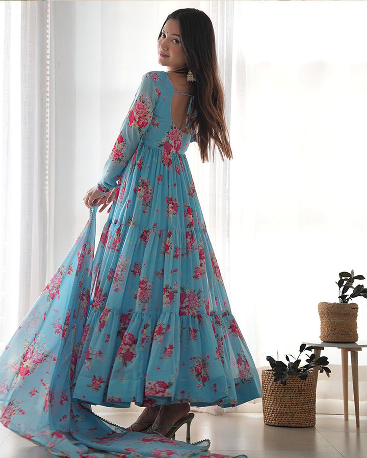 Admirable Heavy Squance Designer Gown for girls