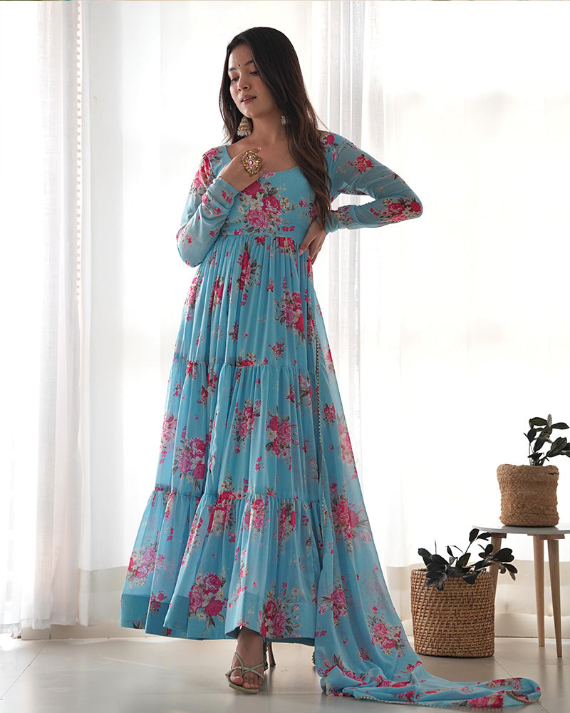 Admirable Heavy Squance Designer Gown for girls