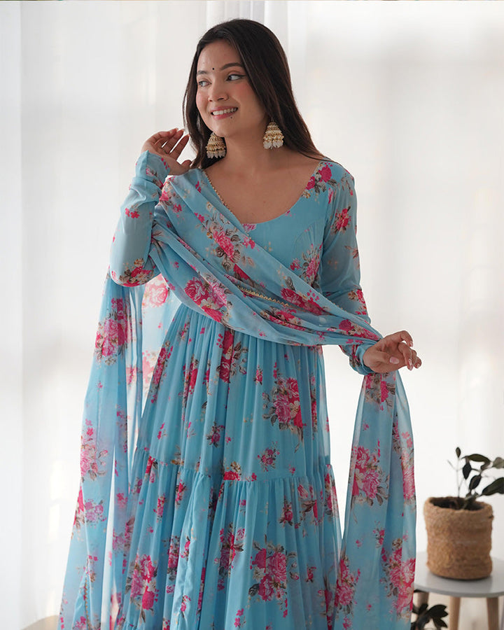 Admirable Heavy Squance Designer Gown for girls