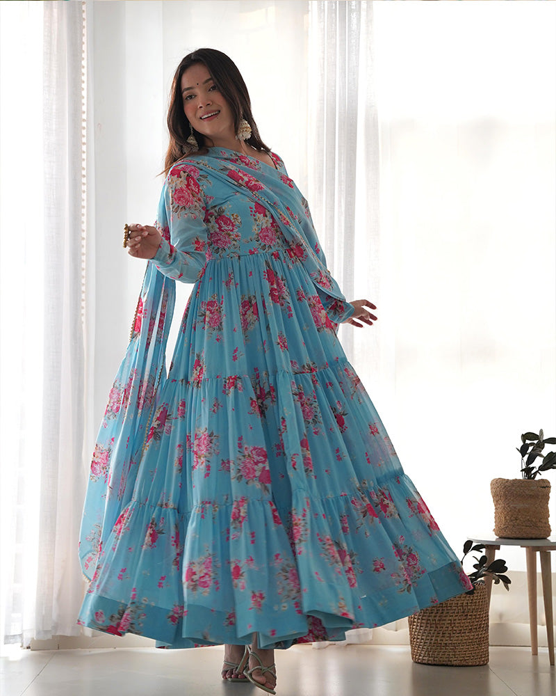 Admirable Heavy Squance Designer Gown for girls