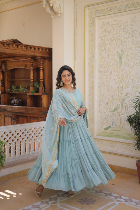 Admirable Designer Anarkali Flair Gown for girls