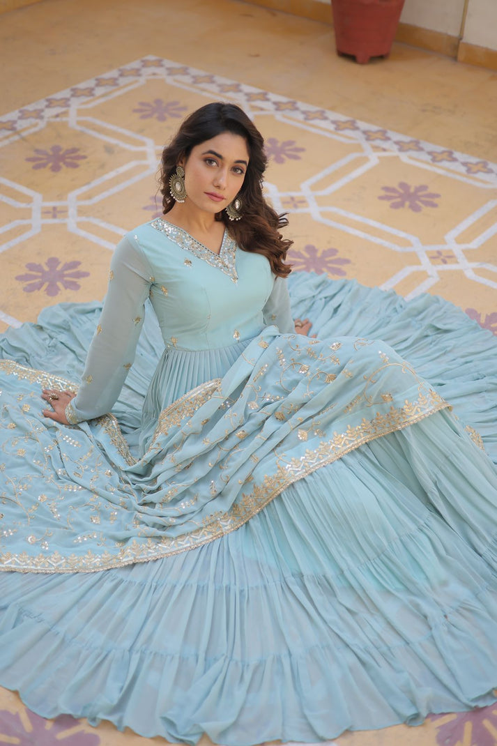 Admirable Designer Anarkali Flair Gown for girls