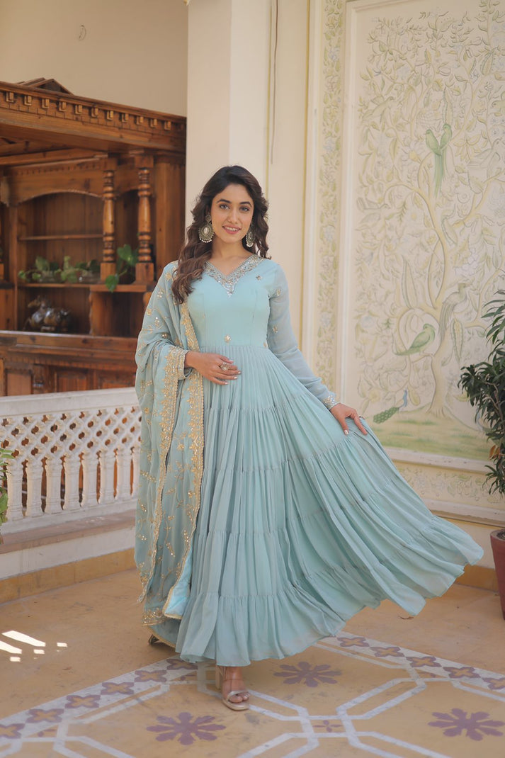 Admirable Designer Anarkali Flair Gown for girls