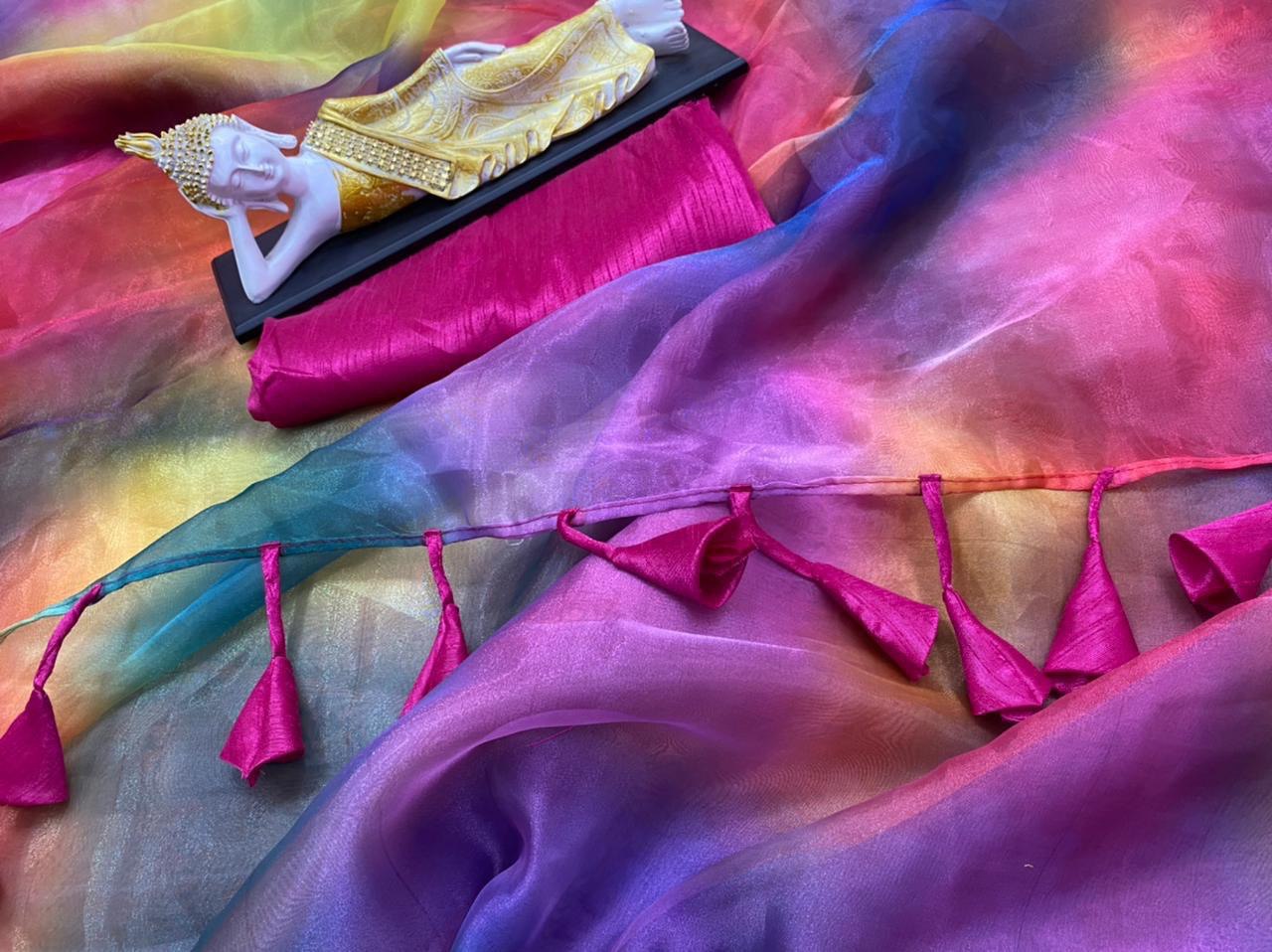 Designer Party Wear multi Color sarees for women