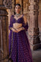 Purple color Embroidery Chicken Work Party Wear Lehenga Choli