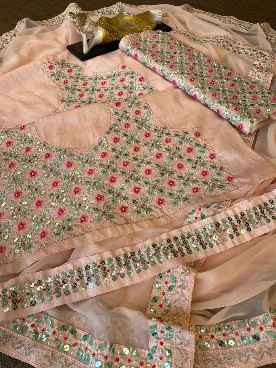 Hit Sabyasachi Designer light pink Color saree for women