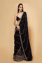 Unique Designer One Piece Work Pure Silk dark Blue color Lehenga Choli for women