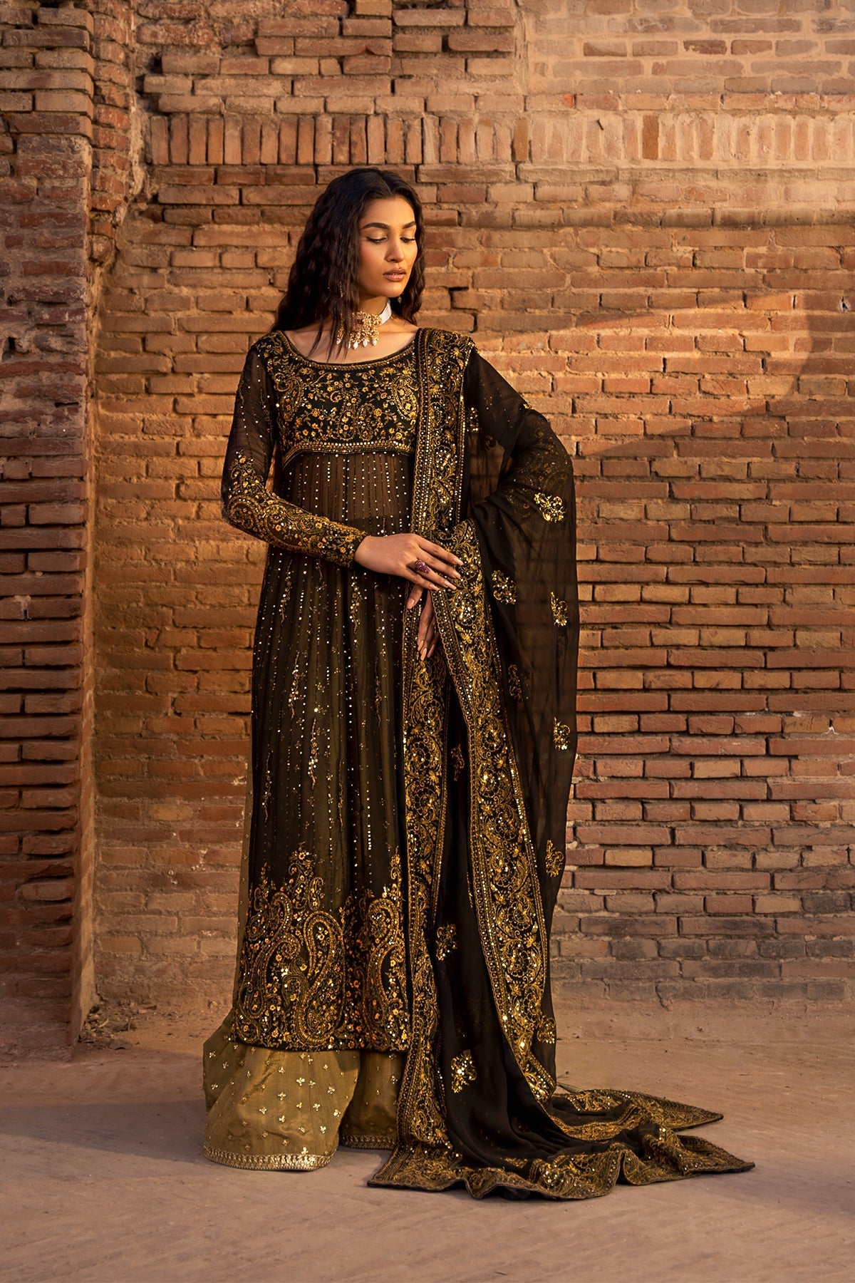 Admirable mehndi Color Designer Fancy Kurti N Palazzo Set