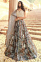 multi Color Party Wear Frill Ruffle Lehenga Choli For bride
