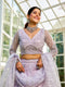 Cherubic light purple Color Velvet Lehenga Choli Design Collection for bride