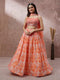 orange color Beguiling Designer Latest Jardoshi Work Party Wear Lehenga choli