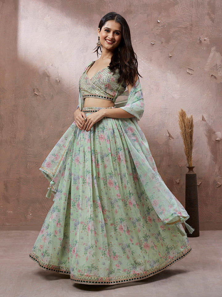 Best Online Beautiful Designer Online light green Lehenga For Bride