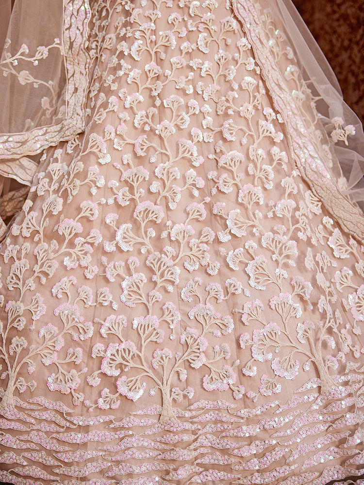 light pink Color Soft Banglory Silk Lehenga Choli Desgin for bride