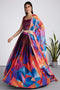 Silk Jardoshi Work Embroidery multi color Lehenga at Low Rate for girls