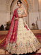 multi color Designer One Piece Jardoshi Work Pure Silk Lehenga Design for bride