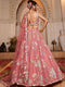 light pink Color Printed Lehenga Choli Design for bride