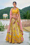 yellow color Embroidered Attractive Silk Lehenga Choli Bridal