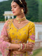 yellow color Embroidered Attractive Silk Lehenga Choli Bridal