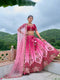 pink Color Embroidery Work Lehenga Choli Design Collection for bride