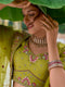 Attractive Party Wear perrot green Lehenga Choli In Low Price for bride
