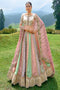 multi color Embroidered Sequence Lehenga Choli for birde