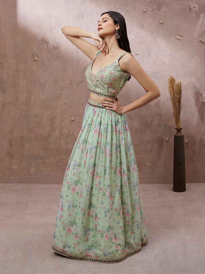 Best Online Beautiful Designer Online light green Lehenga For Bride