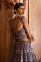 light purple Party Wear Embroidery Work Lehenga Choli For bride