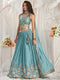 Traditional seafoam Color Occasion Wear Designer Silk Lehenga for bride