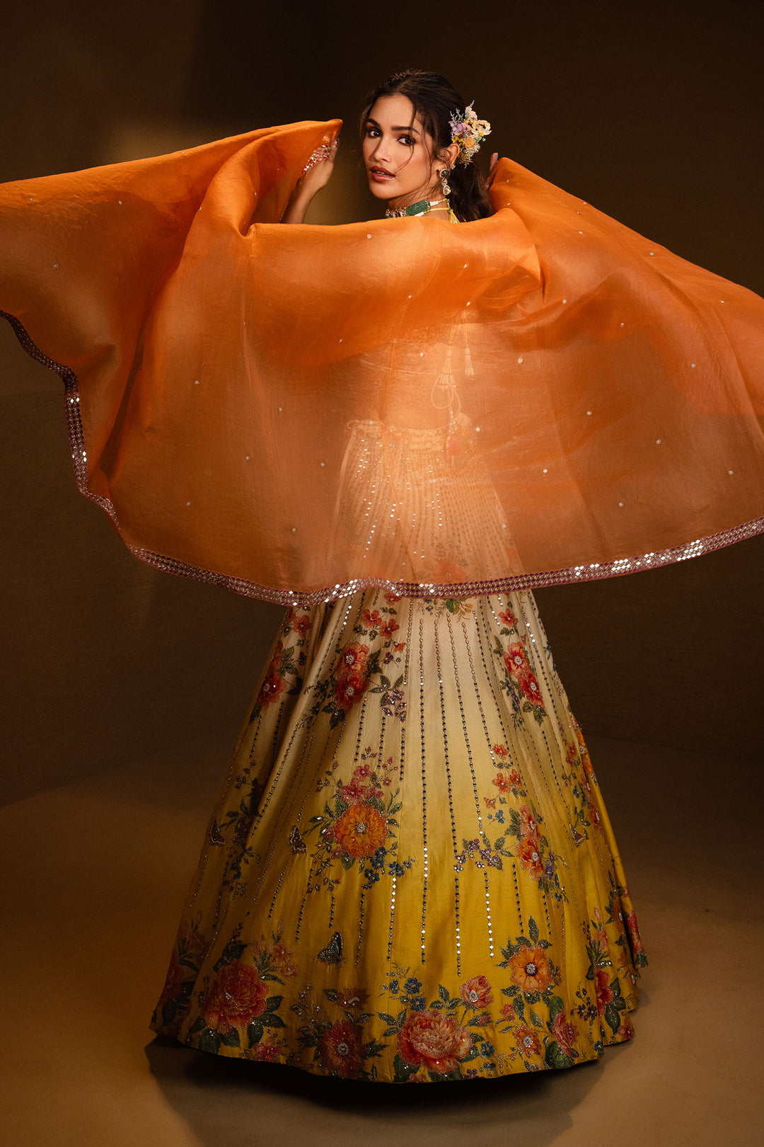 multi Color Printed Silk Occasion Wear Lehenga Collection for bride