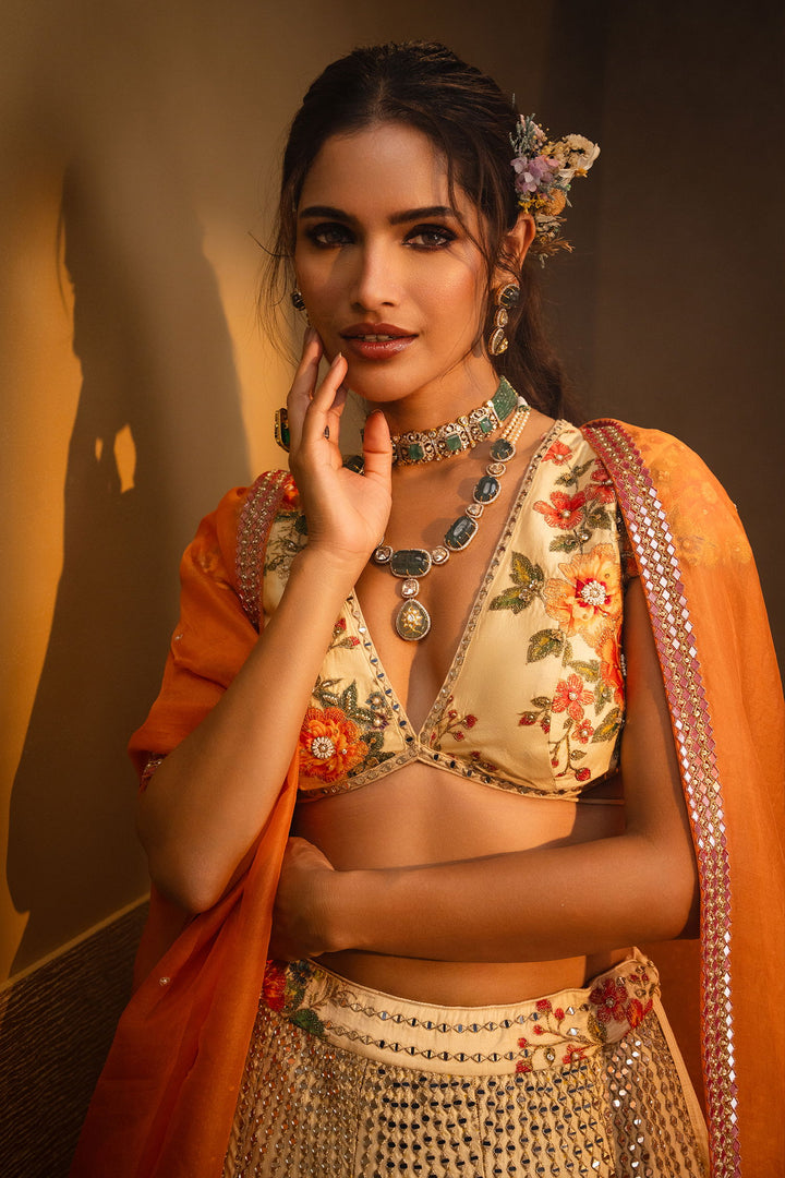 multi Color Printed Silk Occasion Wear Lehenga Collection for bride